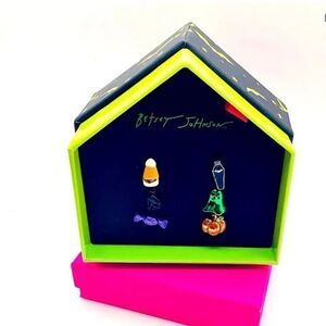 🔶 Betsey Johnson Halloween 3 sets Candy Corn and Ghost Earrings 🔶